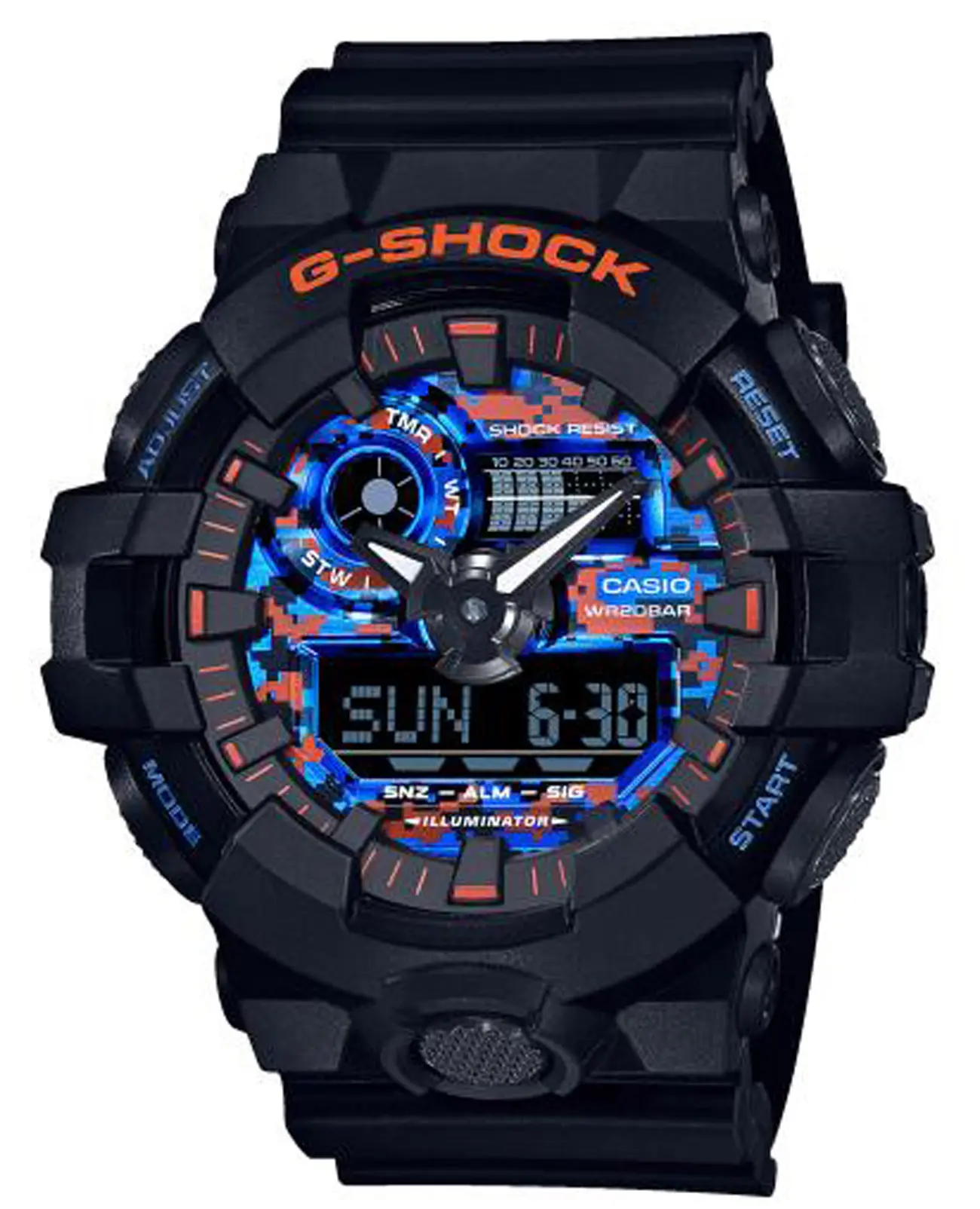 Часы Casio G-Shock GA-700CT-1A купить в Сыктывкаре по цене 15894 RUB:  описание, характеристики