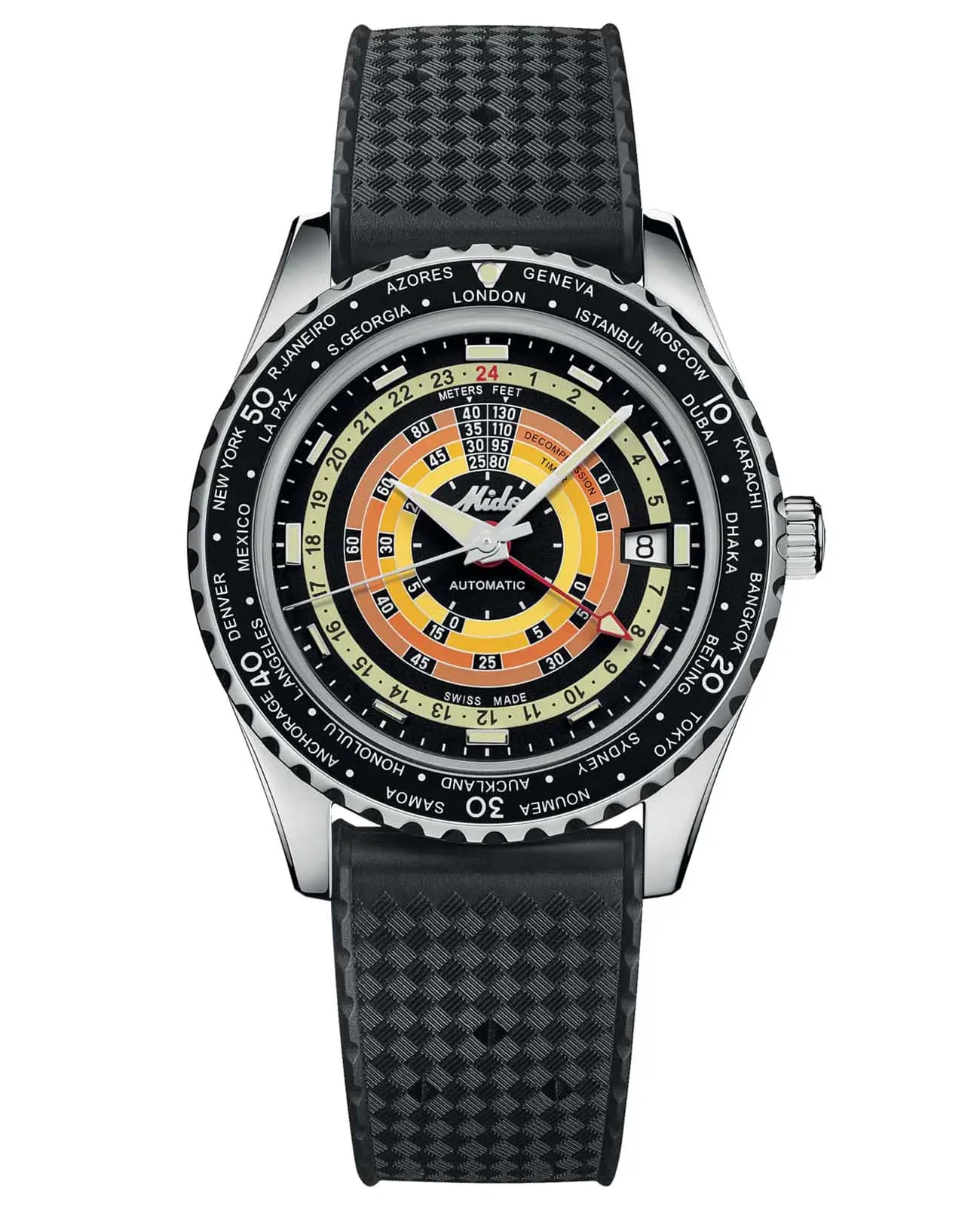 Часы Mido Ocean Star Decompression Worldtimer 200 M0268291705100 купить в  Оренбурге по цене 143962 RUB: описание, характеристики