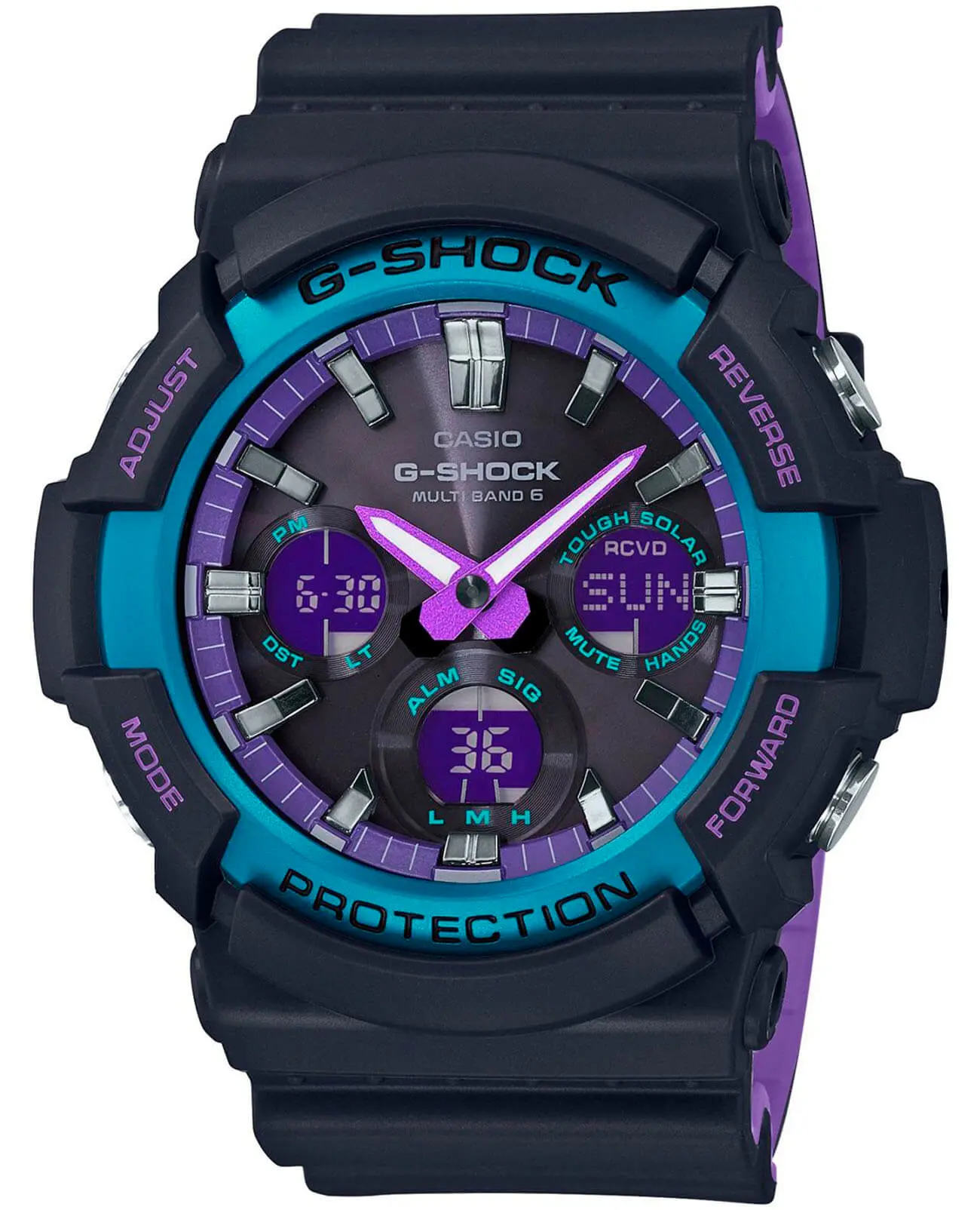 Часы Casio G-Shock GAW-100BL-1A купить в Казани по цене 18367 RUB:  описание, характеристики