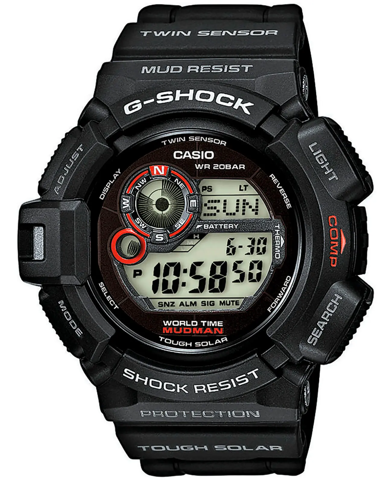 Часы Casio G-Shock G-9300-1 купить в Оренбурге по цене 26962 RUB: описание,  характеристики