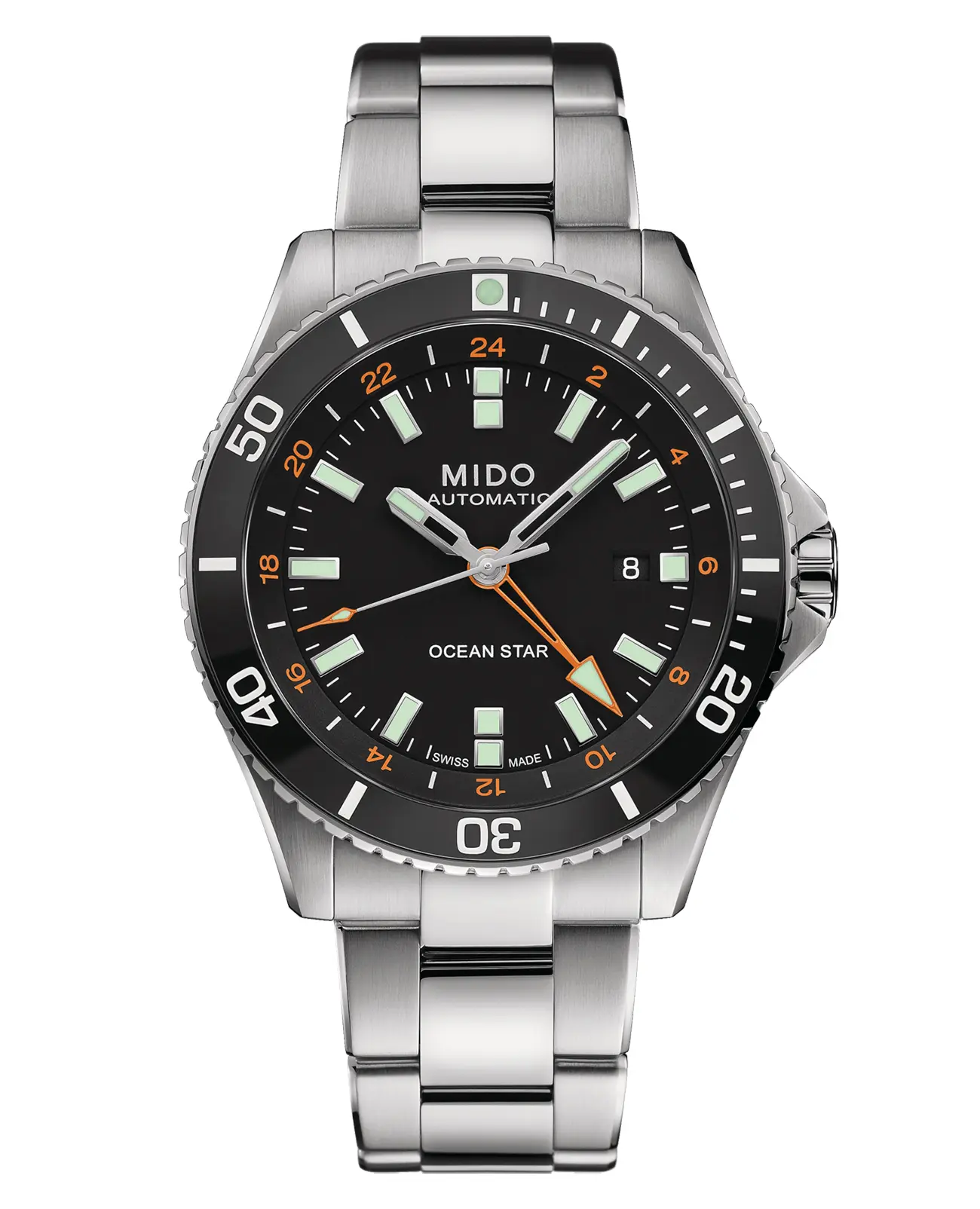 Часы Mido Ocean Star GMT M0266291105101 купить в Казани по цене 184980 RUB:  описание, характеристики