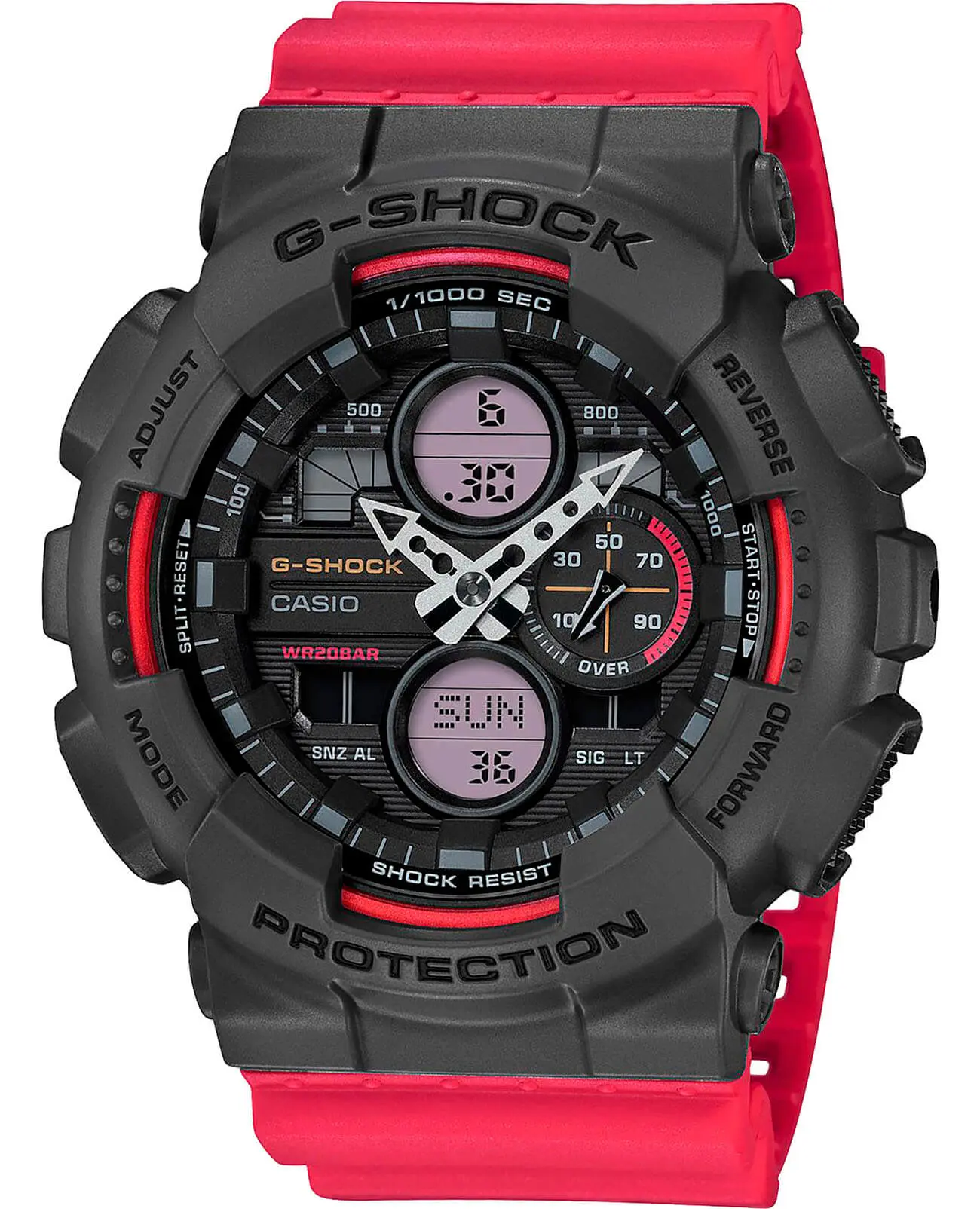 Часы Casio G-Shock GA-140-4A купить в Омске по цене 16073 RUB: описание,  характеристики