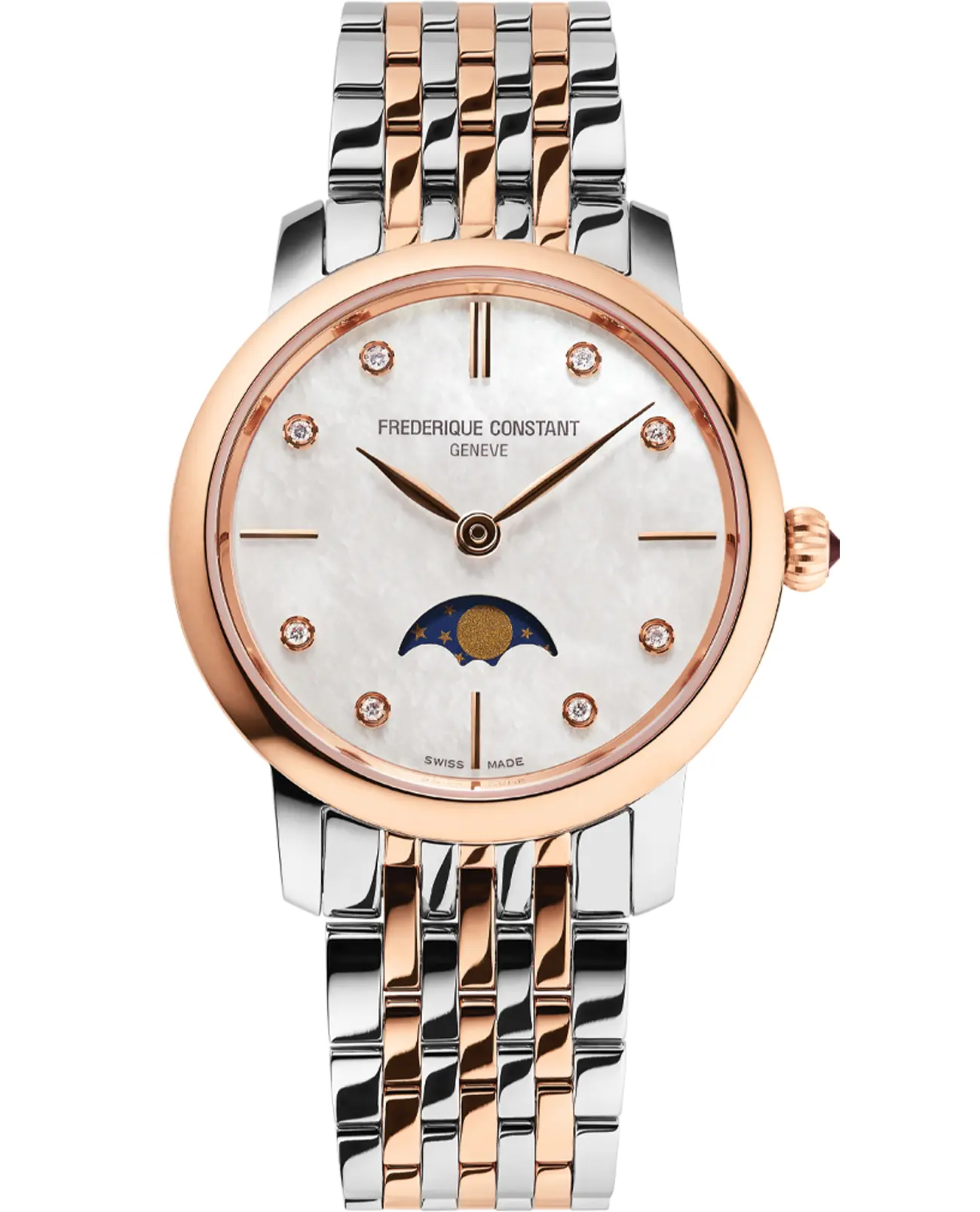 Frederique Constant Slimline Ladies Moonphase FC 206MPWD1S2B