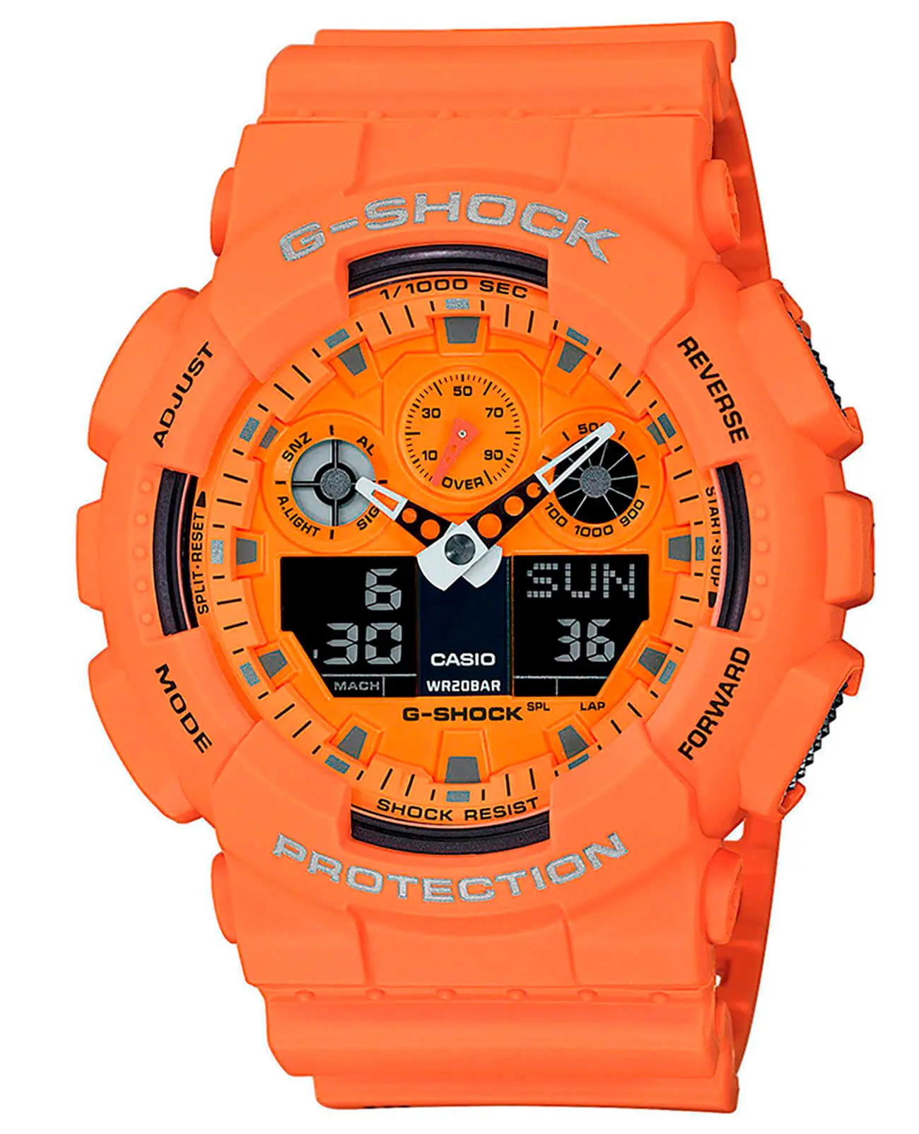 Часы Casio G-Shock GA-100RS-4A купить в Казани по цене 13434 RUB: описание,  характеристики