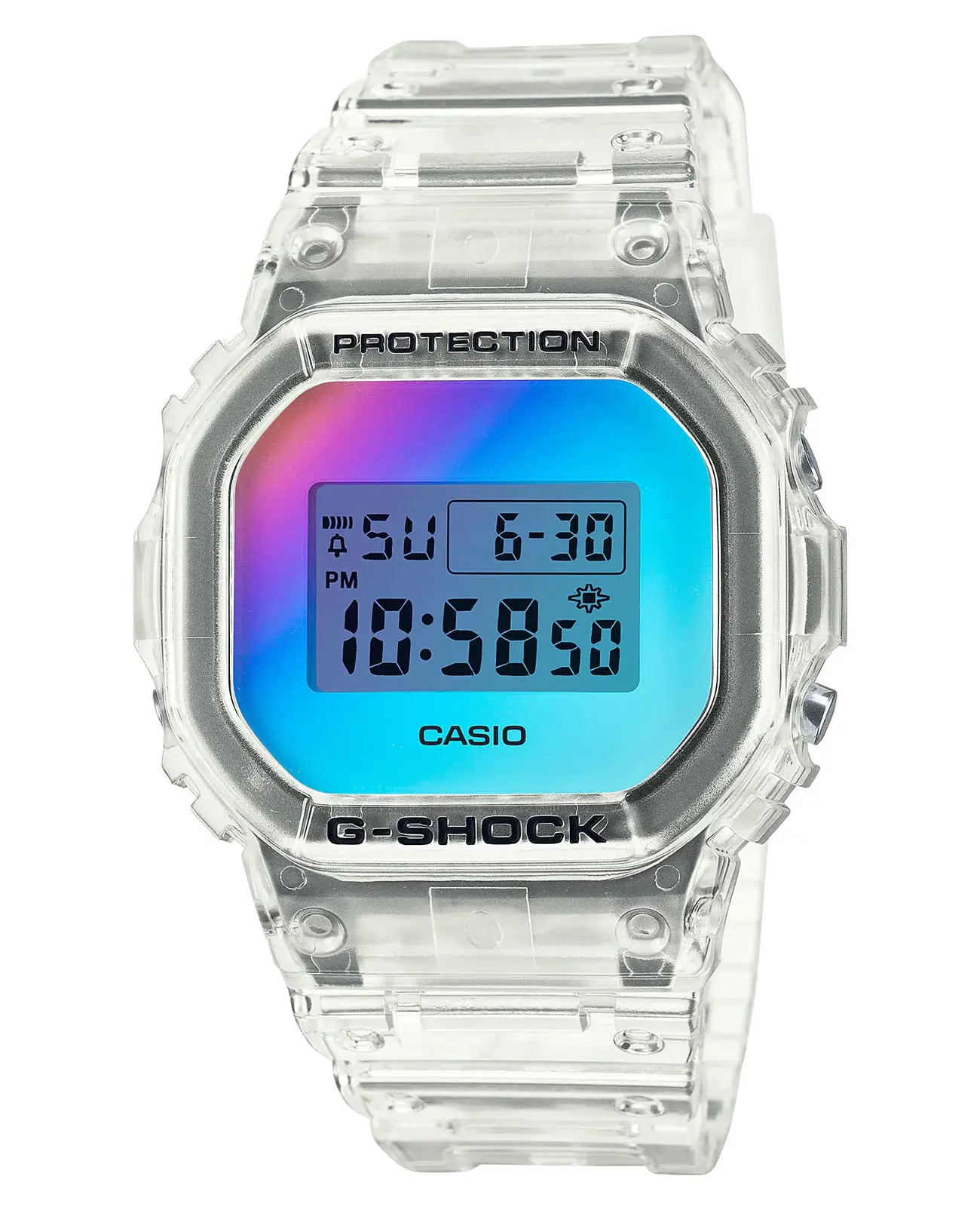 Casio g shock transparent watch sale