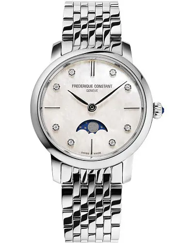 Frederique Constant Slimline Ladies Moonphase FC-206MPWD1S6B