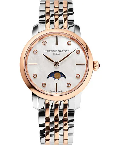 Frederique Constant Slimline Ladies Moonphase FC-206MPWD1S2B