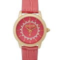 Just Cavalli Just Cavalli JC1L258L0215  JC1L258L0215 кварцевые женские часы  красный циферблат, браслет кожаный — вид спереди