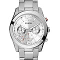 Fossil Fossil Carlie ES3883  ES3883 кварцевые женские часы серебристый циферблат, браслет нержавеющая сталь — вид спереди