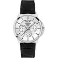 Jacques Lemans Jacques Lemans 1-1542B  1-1542B кварцевые мужские часы  белый циферблат, браслет кожаный — вид спереди