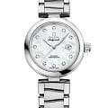 Omega Omega De Ville Ladymatic 425.30.34.20.55.002 Ladymatic 42530342055002 механические женские часы белый циферблат, браслет нержавеющая сталь — вид спереди