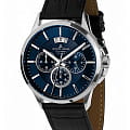 Jacques Lemans Jacques Lemans Classic 1-1542G  1-1542G кварцевые мужские часы  синий циферблат, браслет кожаный — вид спереди