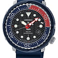 Seiko Seiko Prospex SNE499P1  SNE499P1 кварцевые мужские часы черный циферблат, браслет силикон — вид спереди
