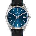 Jacques Lemans Jacques Lemans Derby 50-3R  50-3R кварцевые мужские часы  синий циферблат, браслет кожаный — вид спереди