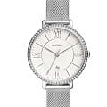 Fossil Fossil FB-01  ES4627  ES4627 кварцевые женские часы белый циферблат, браслет сталь с ip покрытием — вид спереди