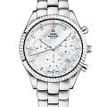 Swiss Military by Chrono Swiss Military by Chrono SM30207.02  SM30207.02 кварцевые женские часы  перламутровый циферблат, браслет нержавеющая сталь — вид спереди