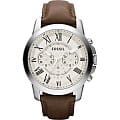 Fossil Fossil Bannon  FS4735  FS4735 кварцевые мужские часы белый циферблат, браслет кожа + текстиль — вид спереди