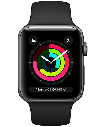 Apple Watch Series 3, 42 мм, корпус из алюминия цвета «серый космос»