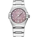Omega Omega Constellation 131.15.29.20.60.001  13115292060001 механические женские часы  фиолетовый циферблат, браслет нержавеющая сталь — вид спереди