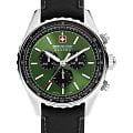 Swiss Military Hanowa Swiss Military Hanowa Afterburn Chrono SMWGC0000305  SMWGC0000305 кварцевые мужские часы  зеленый циферблат, браслет кожаный — вид спереди
