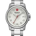 Swiss Military Hanowa Swiss Military Hanowa 06-5231.7.04.001.10  06-5231.7.04.001.10 кварцевые мужские часы  белый циферблат, браслет нержавеющая сталь — вид спереди