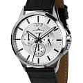 Jacques Lemans Jacques Lemans 1-1542N  1-1542N кварцевые мужские часы  белый циферблат, браслет кожаный — вид спереди