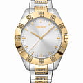 DKNY DKNY Park Ave Glitz DK1L019M0055  DK1L019M0055 кварцевые женские часы серебристый циферблат, браслет нержавеющая сталь с ip-покрытием — вид спереди