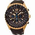 Seiko Seiko Prospex SSC264P1  SSC264P1 кварцевые мужские часы черный циферблат, браслет кожаный — вид спереди