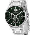 Jacques Lemans Jacques Lemans 1-1542Q  1-1542Q кварцевые мужские часы  зеленый циферблат, браслет нержавеющая сталь — вид спереди
