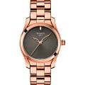 Tissot Tissot T-Wave T112.210.33.061.00 T Wave T1122103306100 кварцевые женские часы  серый циферблат, браслет сталь c pvd покрытием — вид спереди