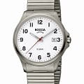 Boccia Titanium Boccia Titanium 3659-02  3659-02 кварцевые мужские часы белый циферблат, браслет титановый — вид спереди