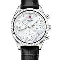 Swiss Military by Chrono Swiss Military by Chrono SM30207.05  SM30207.05 кварцевые женские часы  перламутровый циферблат, браслет кожаный — вид спереди