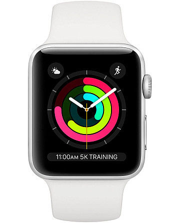 Apple Watch Series 3, 38 мм, корпус из алюминия цвета «серебряный»