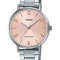 Casio Casio Collection LTP-VT01D-4B2  LTP-VT01D-4B2 кварцевые женские часы розовый циферблат, браслет нержавеющая сталь — вид спереди