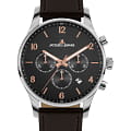 Jacques Lemans Jacques Lemans Classic 1-2126F  1-2126F кварцевые мужские часы  черный циферблат, браслет кожаный — вид спереди