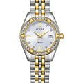 Citizen Citizen Elegance EU6066-59A  EU6066-59A кварцевые женские часы шампань циферблат, браслет нержавеющая сталь с pvd-покрытием — вид спереди
