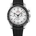 Omega Omega Speedmaster Moonwatch Professional 310.32.42.50.04.001 Moonwatch Professional 31032425004001 механические мужские часы белый циферблат, браслет каучук — вид спереди