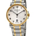 Certina Certina DS Caimano C017.210.22.032.00 DS Caimano C0172102203200 кварцевые женские часы белый циферблат, браслет сталь c pvd покрытием — вид спереди