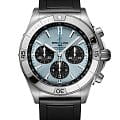 Breitling Breitling Chronomat B01 42 PB0134101C1S1  PB0134101C1S1 механические мужские часы голубой циферблат, браслет каучук — вид спереди