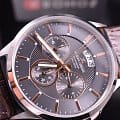 Jacques Lemans Jacques Lemans 1-1542H  австрийские мужские часы на браслете кожаный боковой вид