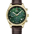 Swiss Military by Chrono Swiss Military by Chrono SM30207.08  SM30207.08 кварцевые женские часы  зеленый циферблат, браслет кожаный — вид спереди