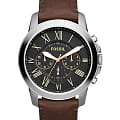 Fossil Fossil Bannon  FS4813  FS4813 кварцевые мужские часы черный циферблат, браслет кожа + текстиль — вид спереди