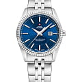 Swiss Military by Chrono Swiss Military by Chrono Сверхточные SM34065.03  SM34065.03 кварцевые мужские часы  синий циферблат, браслет нержавеющая сталь — вид спереди