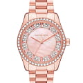 Michael Kors Michael Kors Lexington MK7444  MK7444 кварцевые женские часы перламутровый циферблат, браслет нержавеющая сталь с pvd-покрытием — вид спереди