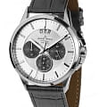 Jacques Lemans Jacques Lemans 1-1542L  1-1542L кварцевые мужские часы  белый циферблат, браслет кожаный — вид спереди