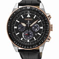 Seiko Seiko Prospex SSC611P1  SSC611P1  мужские часы черный циферблат, браслет кожаный — вид спереди