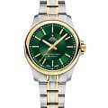 Swiss Military by Chrono Swiss Military by Chrono Сверхточные SM30201.32  SM30201.32 кварцевые женские часы  зеленый циферблат, браслет нержавеющая сталь с pvd-покрытием — вид спереди